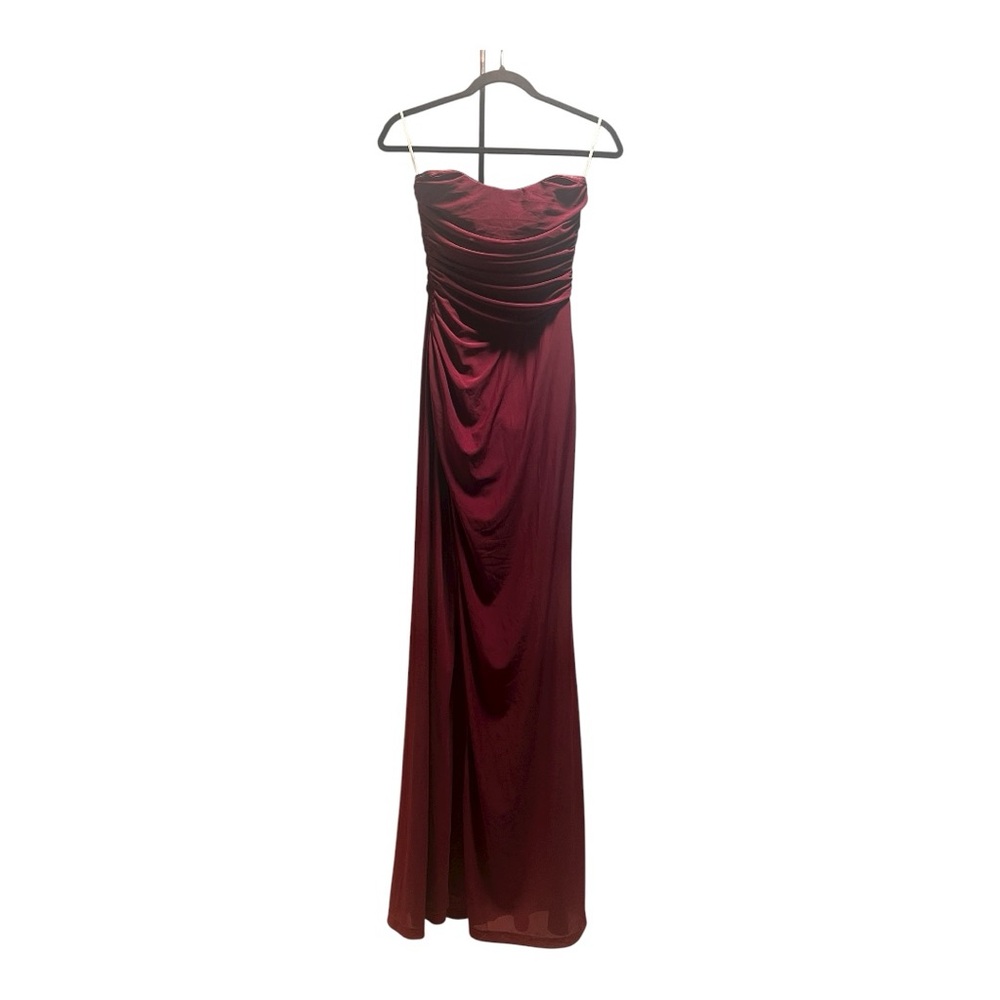 Lulus Epitome of Allure Purple Mesh Strapless Ruched Maxi Dress - Picture 7 of 10